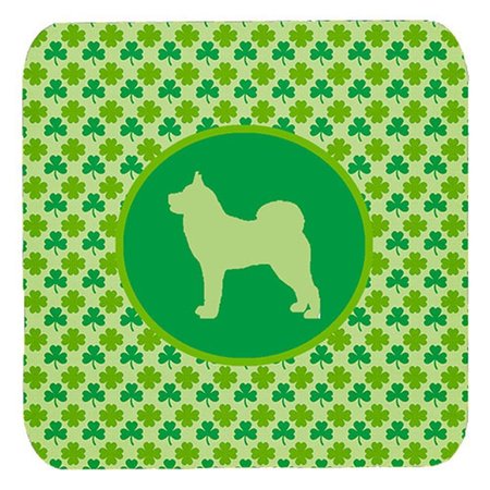 CAROLINES TREASURES Karelian Bear Dog Lucky Shamrock Foam Coasters- Set of 4 SDK1136-C-FC